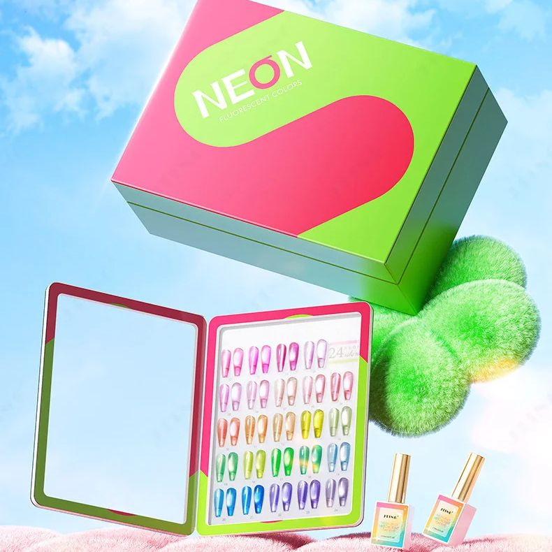 24 Colors 3D Magnetic Fluoresc - Nail Art Emerald Green recension och pris
