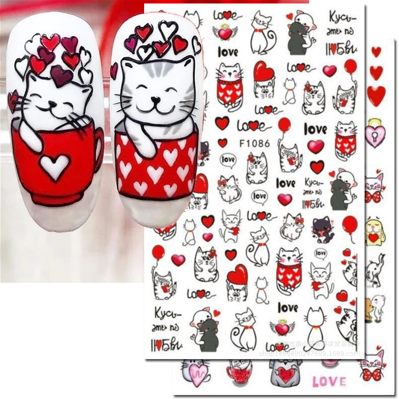 3d Nail Art Decals Valentine D - Nail Art Valentines Day recension och pris