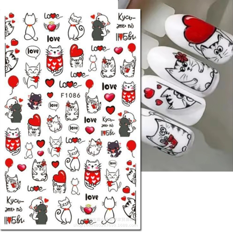 3d Nail Art Decals Valentine D - Nail Art Valentines Day recension och pris