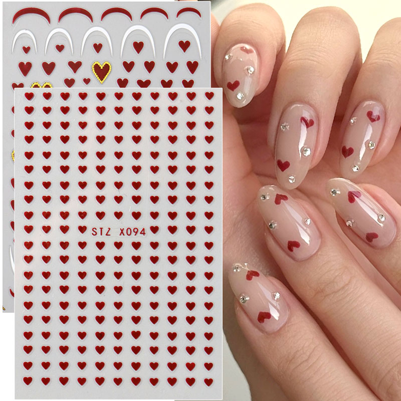 2pcs Mini Love Heart Nail Art  - Nail Art Valentines Day recension och pris