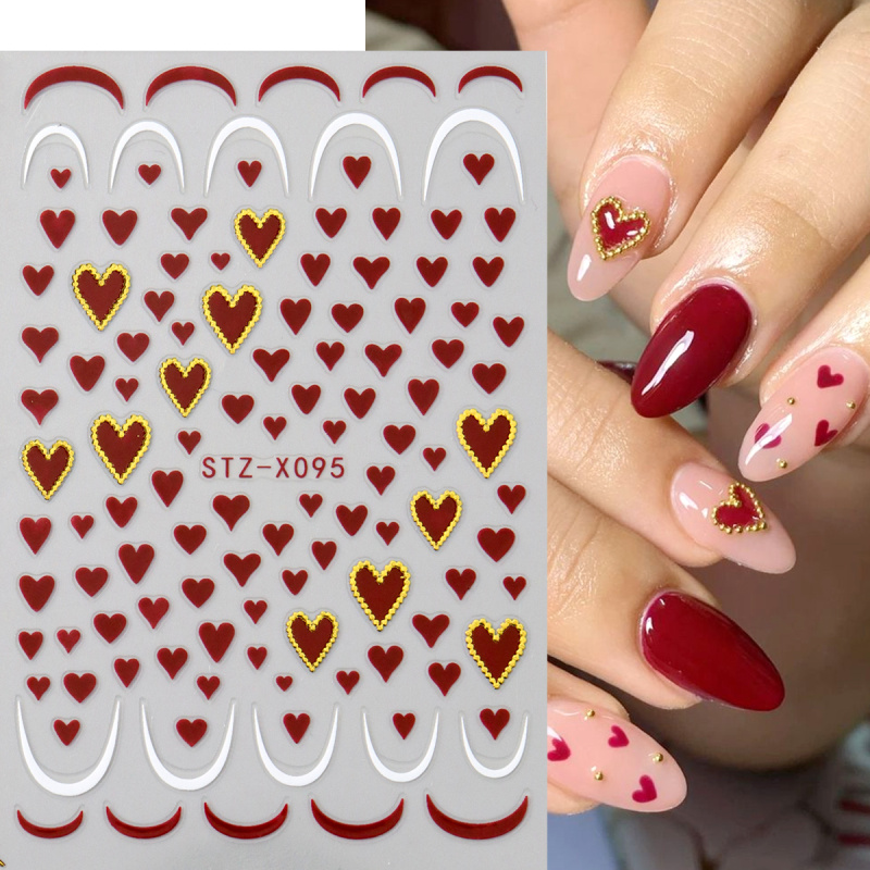 2pcs Mini Love Heart Nail Art  - Nail Art Valentines Day recension och pris