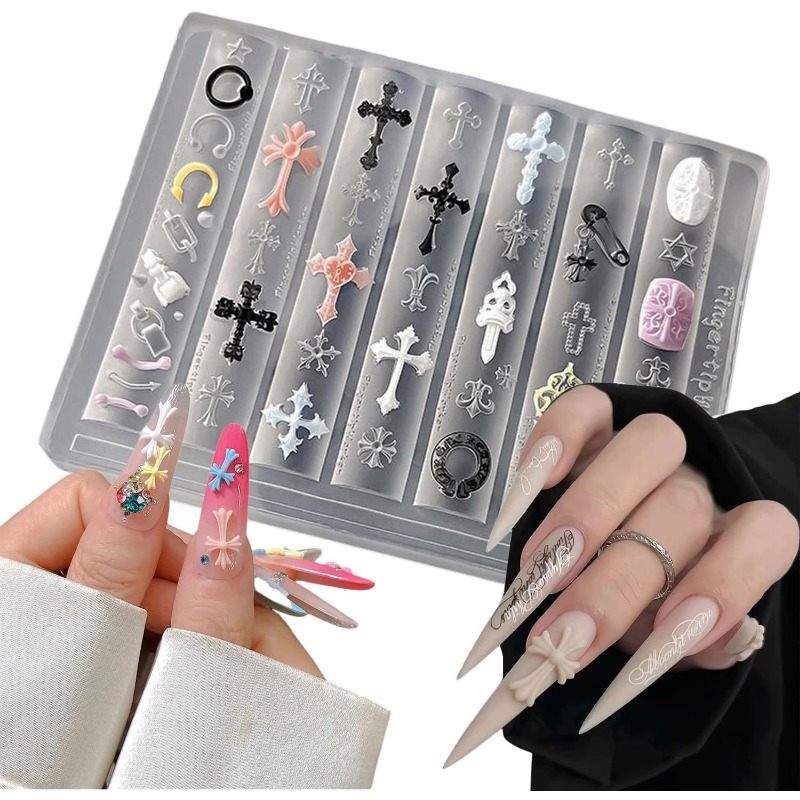 Silicone Cross Nail Art Molds  - Nail Art Gothic recension och pris