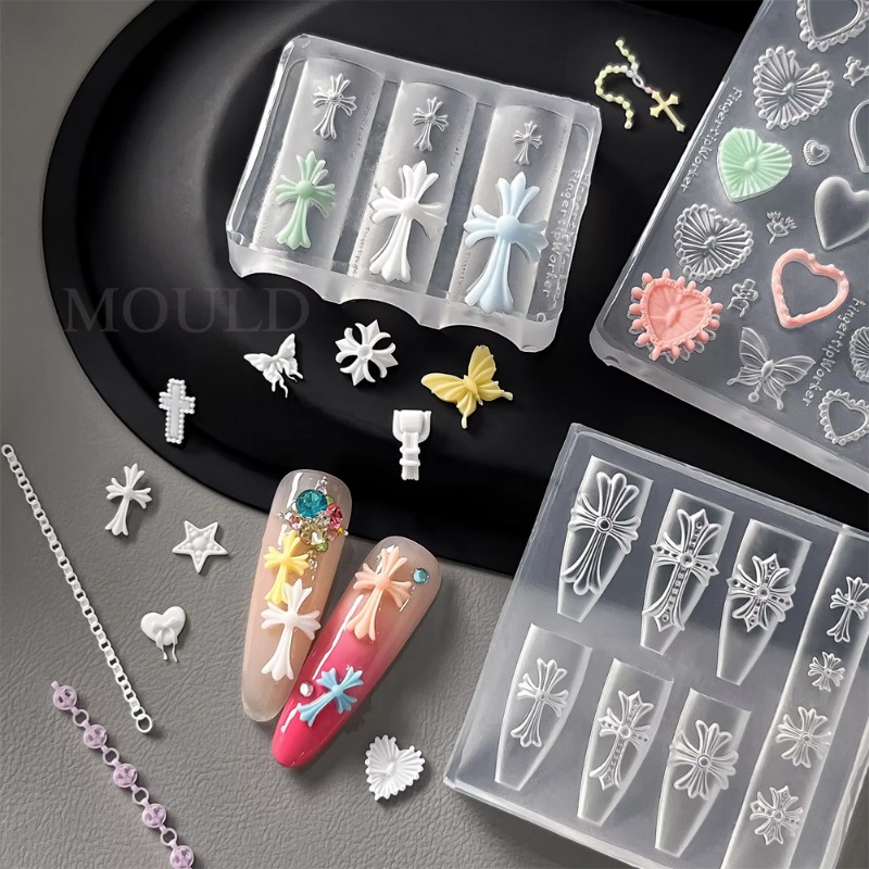 Silicone Cross Nail Art Molds  - Nail Art Gothic recension och pris
