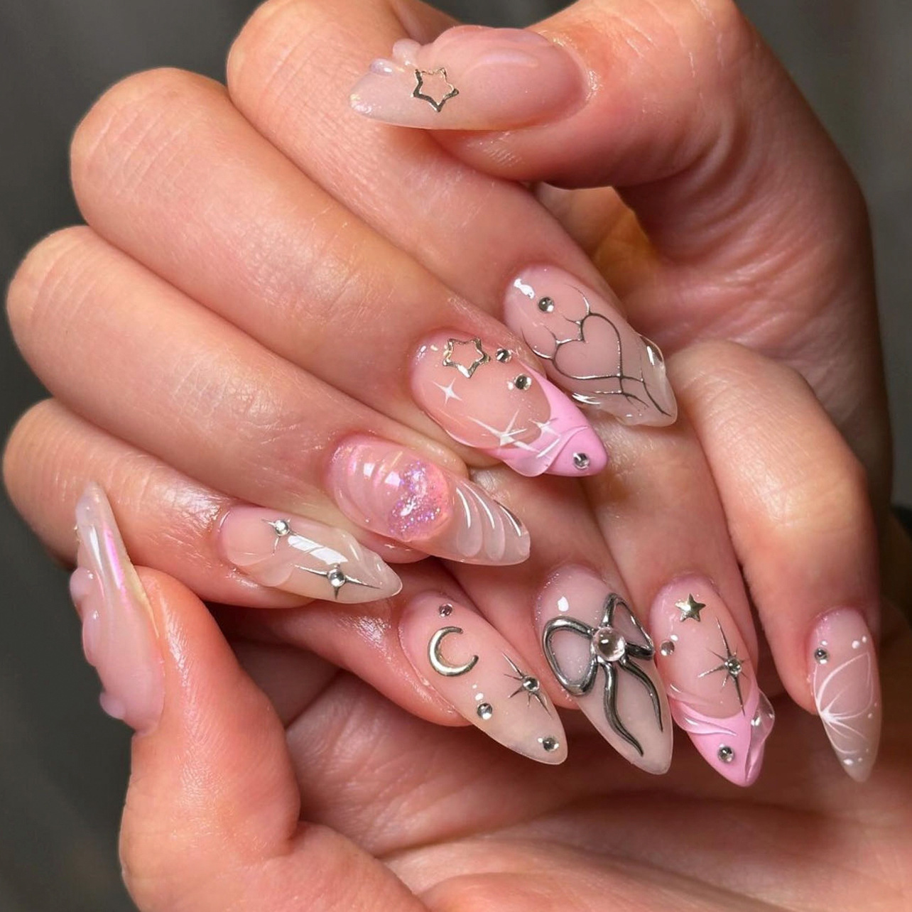 24pcs Bow False Nails Sets Pre - Nail Art Valentines Day recension och pris