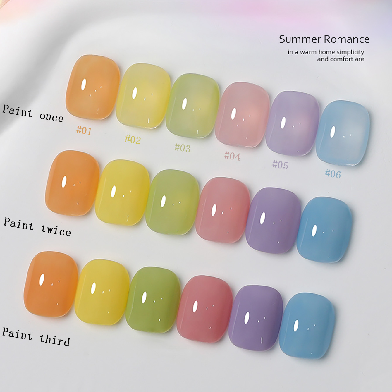 SHAKA 1-6pcs Romantic Macaron  - Nail Art Valentines Day recension och pris