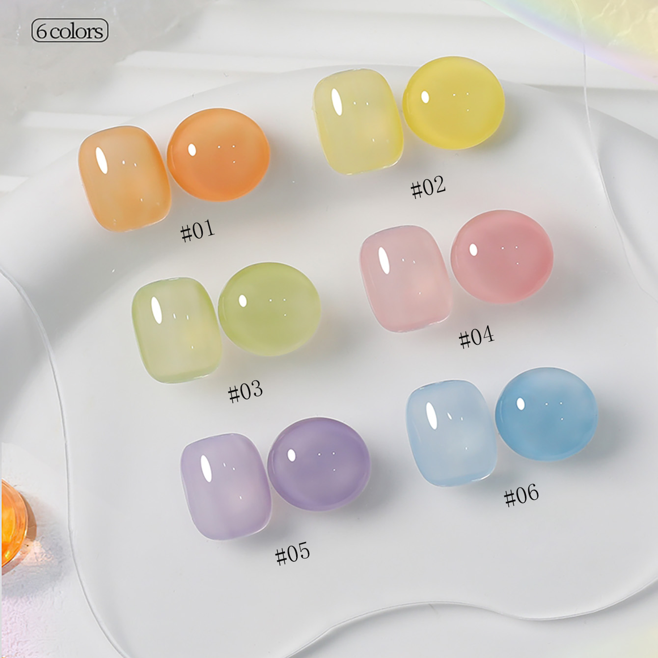 SHAKA 1-6pcs Romantic Macaron  - Nail Art Valentines Day recension och pris