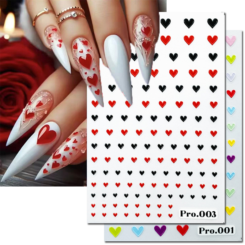 5d Embossed Nail Art Stickers  - Nail Art Valentines Day recension och pris