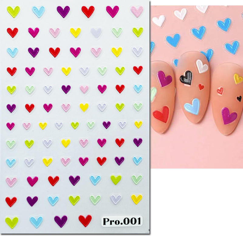 5d Embossed Nail Art Stickers  - Nail Art Valentines Day recension och pris