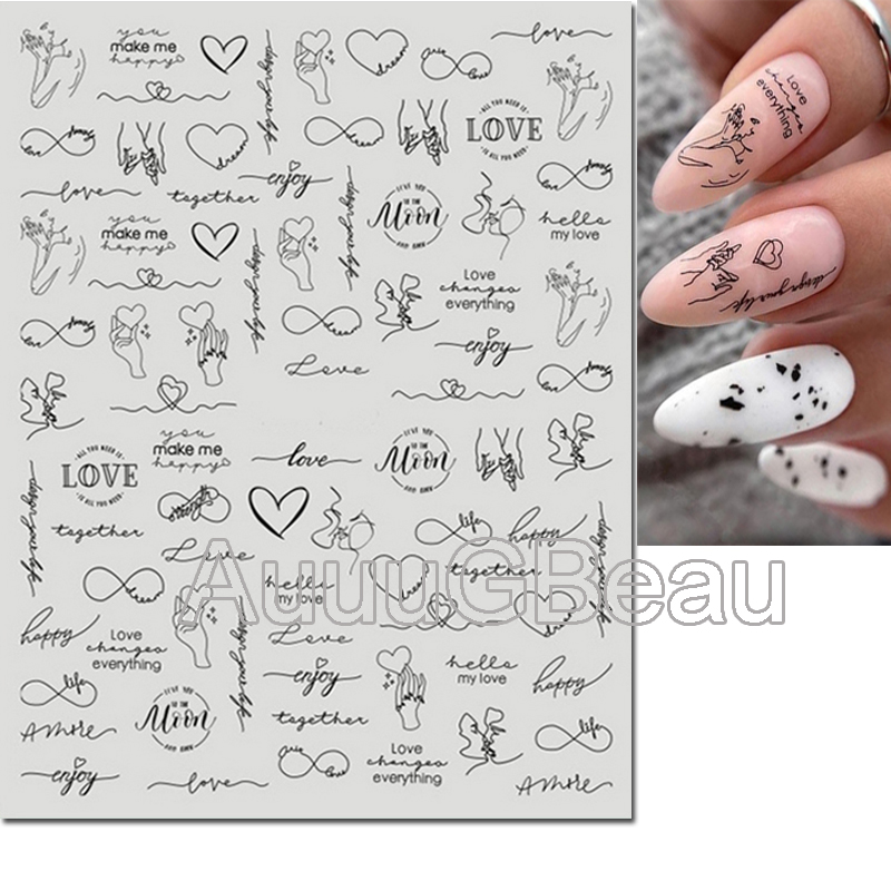 3d Nail Art Decals Valentine D - Nail Art Valentines Day recension och pris