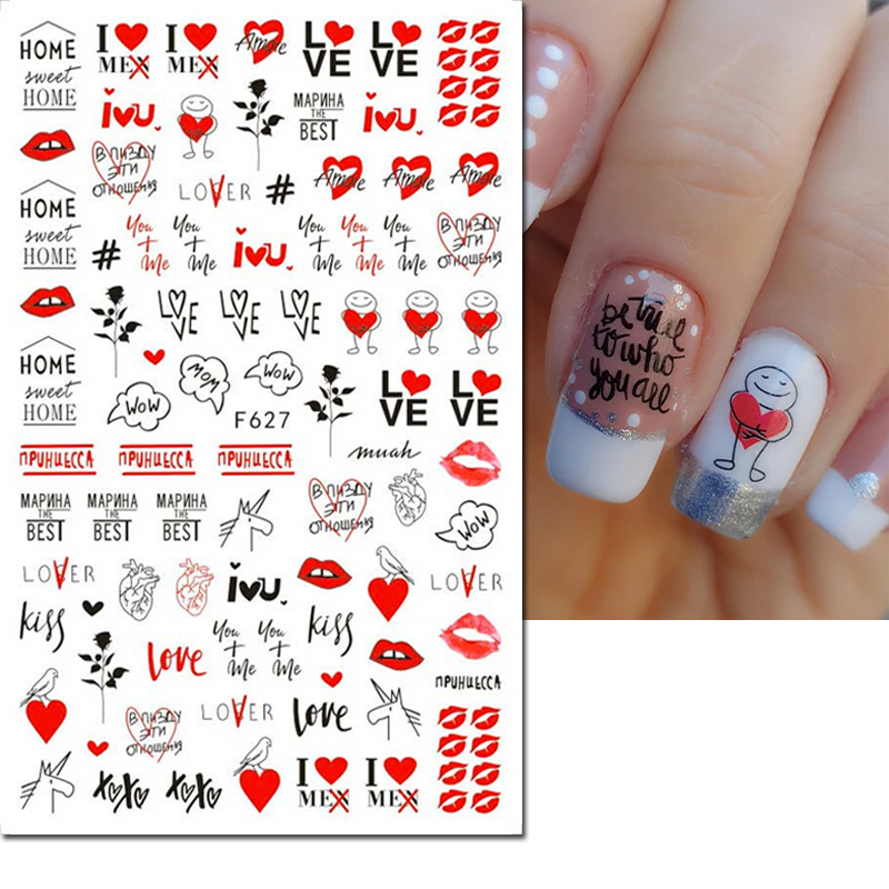 3d Nail Art Decals Valentine D - Nail Art Valentines Day recension och pris