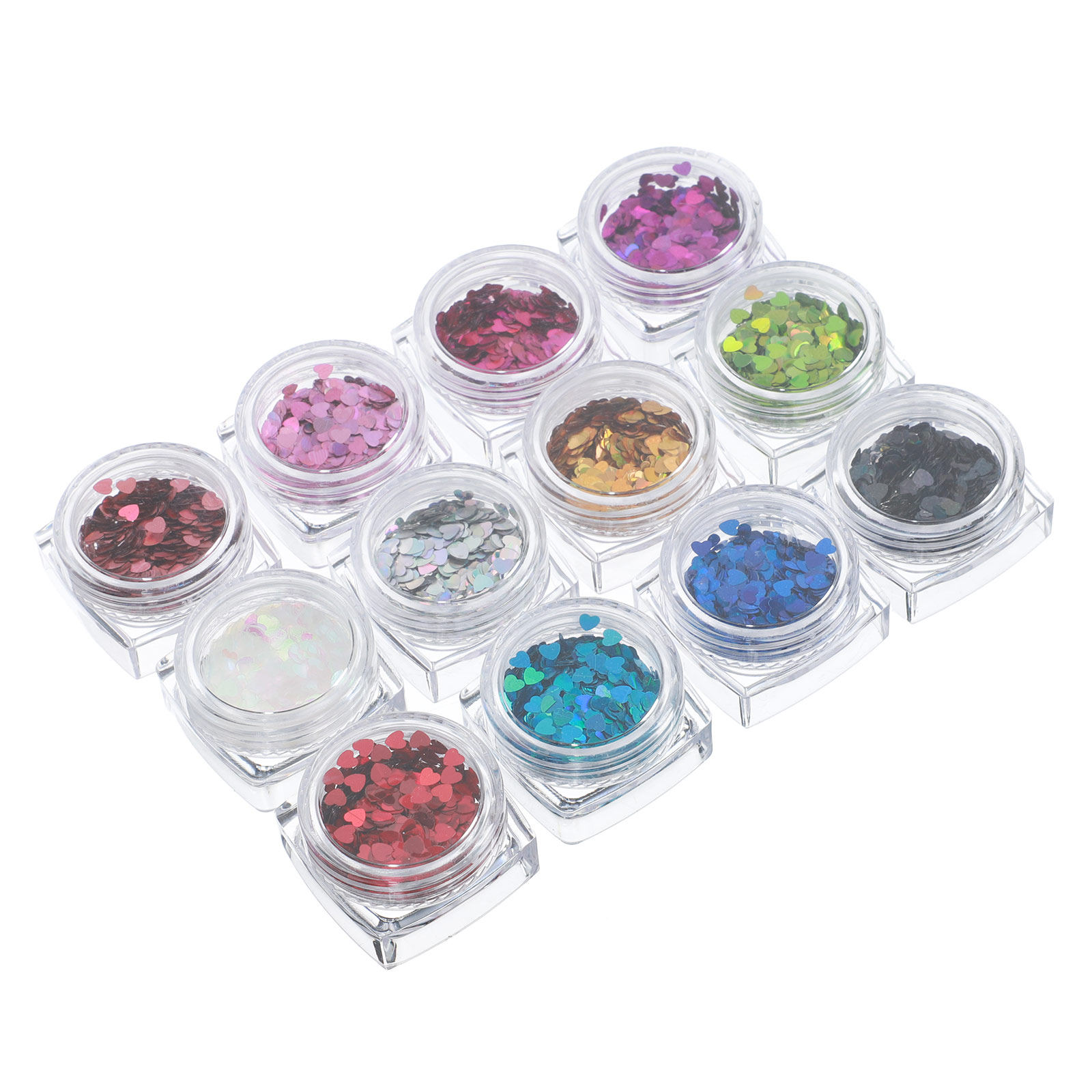 1Set Shinning Heart Nail Sequi - Nail Art Valentines Day recension och pris
