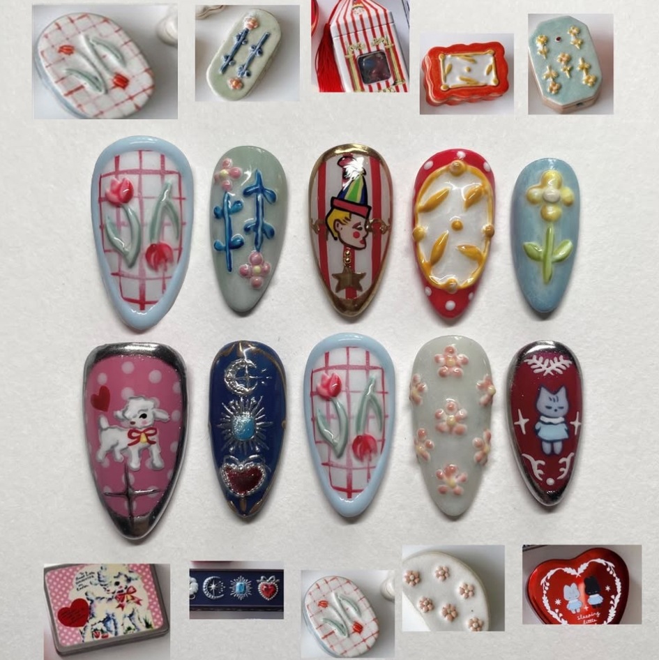 24pcs Dark Gothic Punk Fake Na - Nail Art Gothic recension och pris