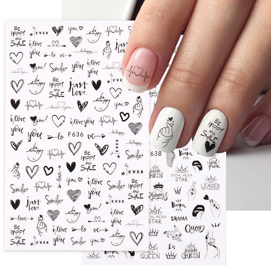 2pcs Heart Love Design 3D Nail - Nail Art Valentines Day recension och pris